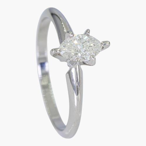 Zonder Minimumprijs - Ring - 14 karaat Witgoud, HRD -, Sieraden, Tassen en Uiterlijk, Ringen