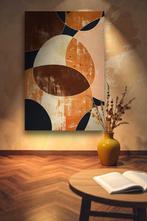 Abstracte wanddecoratie in warme aardetinten, Verzenden