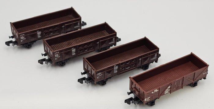 Piko N - Modeltrein goederenwagon (4) - Vier twee-as open, Hobby en Vrije tijd, Modeltreinen | N-Spoor