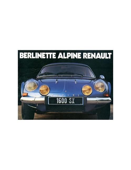 1976 ALPINE BERLINETTE BROCHURE DUITS, Boeken, Auto's | Folders en Tijdschriften