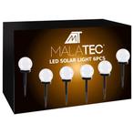 Malatec Solar tuinverlichting set 6 stuks met grondspies op, Tuin en Terras, Buitenverlichting, Ophalen of Verzenden, Nieuw