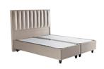 Opberg Boxspring Gold – Taupe Velvet (Zonder Matras) -, Huis en Inrichting, Slaapkamer | Boxsprings, Verzenden, Nieuw