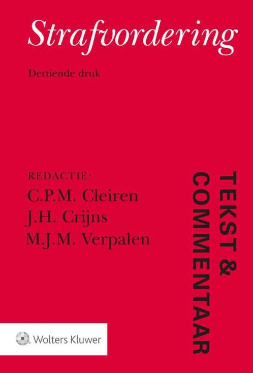 Tekst amp Commentaar Strafvordering 9789013152654, Boeken, Studieboeken en Cursussen, Zo goed als nieuw, Verzenden