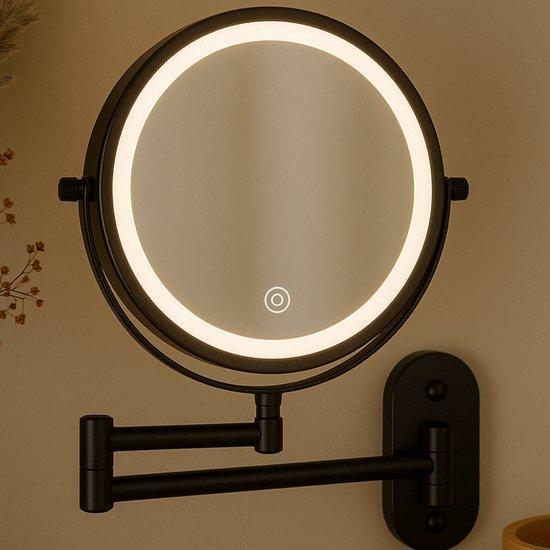 2dekans | Nolt Make Up Spiegel met LED Verlichting - 1X/10X, Huis en Inrichting, Woonaccessoires | Spiegels, Zo goed als nieuw