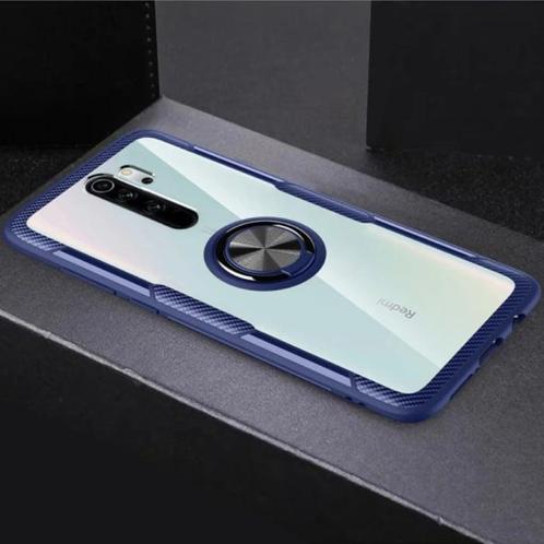 Xiaomi Mi 8 Lite Hoesje met Metalen Ring Kickstand -, Telecommunicatie, Mobiele telefoons | Hoesjes en Frontjes | Overige merken
