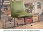 Leren fauteuil Less - Kenia Olive (olijf), Huis en Inrichting, Fauteuils, Industrieel, Modern, Scandinavisch, Nieuw, Ophalen of Verzenden