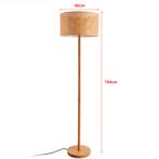 [lux.pro] Staande lamp Rochdale 154 cm E27 houtkleurig en ge, Huis en Inrichting, Lampen | Vloerlampen, Verzenden, Nieuw
