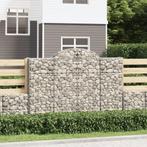 vidaXL Schanskorven 4 st gewelfd 200x50x140/160 cm ijzer, Tuin en Terras, Bloembakken en Plantenbakken, 100 cm of meer, Verzenden