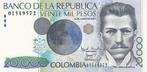 2001 Colombia P 454a 20 000 Pesos Unc, Postzegels en Munten, Bankbiljetten | Europa | Niet-Eurobiljetten, Verzenden