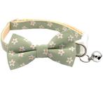 Kattenhalsband - Puppyhalsbandje met strik Groen Sunflower, Ophalen of Verzenden, Nieuw