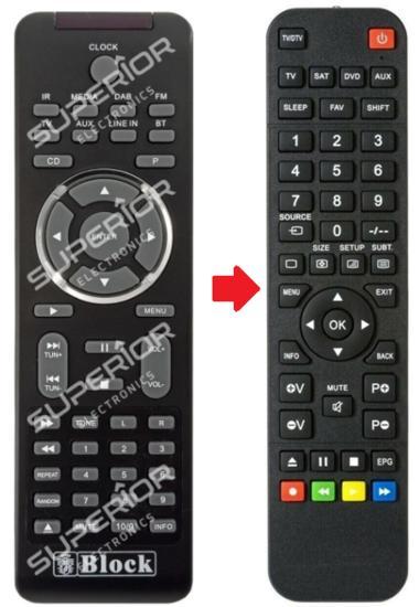 Vervangende Audio Block MHF800 / MHF900 afstandsbediening, Audio, Tv en Foto, Afstandsbedieningen, Verzenden