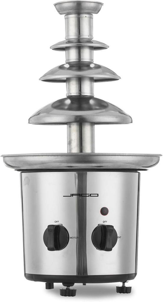 Chocoladefontein - Chocolade fondue - 275W - Zilver - Jago®, Huis en Inrichting, Keuken | Keukenbenodigdheden, Zo goed als nieuw