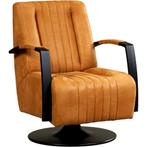 Leren draaifauteuil Galaxy - Kenia Cognac (cognac) -, Huis en Inrichting, Nieuw, Ophalen of Verzenden, 50 tot 75 cm, Industrieel, Modern