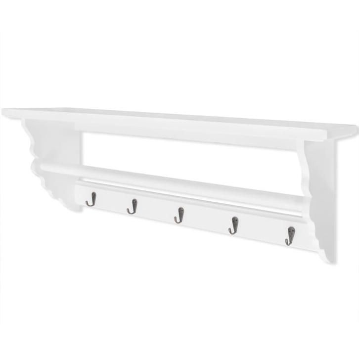 vidaXL Kapstok barokstijl MDF wit, Huis en Inrichting, Woonaccessoires | Kapstokken, Nieuw, Verzenden