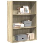 vidaXL Boekenkast 80x30x114 cm bewerkt hout sonoma, Huis en Inrichting, Kasten | Boekenkasten, Minder dan 50 cm, Verzenden, 75 cm of meer
