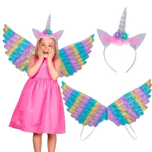 Kinder verkleedset / carnaval outfit unicorn met regenboog, Kinderen en Baby's, Carnavalskleding en Verkleedspullen, Ophalen of Verzenden