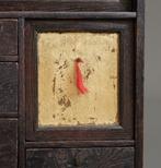 kleine kast met laden - Bladgoud, Hout, Koper, Tamo (ash), Antiek en Kunst