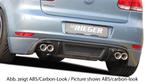 Rieger achteraanzetstuk | VW Golf 6 VI 2008-2012 | ABS | dub, Verzenden, Nieuw, Volkswagen