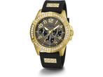 GUESS W1132G1 heren horloge 48 mm - Zwart, Verzenden, Zo goed als nieuw