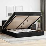 vidaXL Ottoman bed met matrassen en LEDs 200x200cm, Huis en Inrichting, Slaapkamer | Bedden, Overige materialen, Verzenden, Zwart