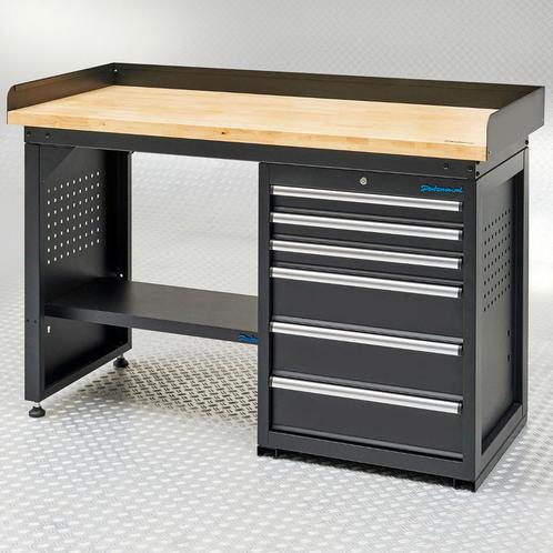 Datona Werkbank PRO - bamboe werkblad - 6 lades - 150 cm -, Doe-het-zelf en Verbouw, Werkbanken, Nieuw, Ophalen of Verzenden