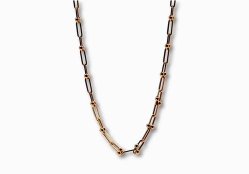 Gouden Schakelketting met Bolletjes 14K, Sieraden, Tassen en Uiterlijk, Kettingen, Goud, Nieuw, Goud, Verzenden