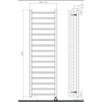 Elektrische Handdoekradiator BWS Russ Links aansluiting 755W, Ophalen of Verzenden, Nieuw