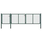 vidaXL Poort 400x75 cm staal groen, Tuin en Terras, Verzenden, Nieuw