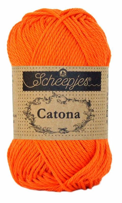 Scheepjes Catona 50 gram - 189 royal orange - Katoen Garen, Hobby en Vrije tijd, Breien en Haken, Ophalen of Verzenden