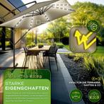 Tillvex® LED Parasol - Rechthoekig - 235x235cm - Verstelbaar, Verzenden, Zo goed als nieuw