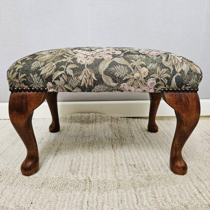 Kruk - Goblin stof - Hout - Voetenbankje, Antiek en Kunst, Curiosa en Brocante