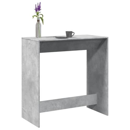 vidaXL Bartafel 102x50x103,5 cm bewerkt hout betongrijs, Huis en Inrichting, Tafels | Eettafels, Nieuw, Verzenden