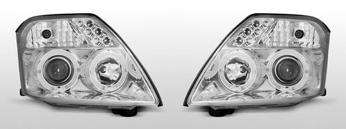 Koplampen Angel Eyes | Citroen C2 2003-2010 | chroom, Auto-onderdelen, Verlichting, Nieuw, Peugeot, Ophalen of Verzenden