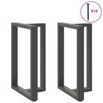 vidaXL Bartafelpoten 2 st T-vormig 60x35x(90-91) cm staal, Huis en Inrichting, Tafelonderdelen, Verzenden, Nieuw