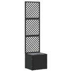 vidaXL Tuin Trellis Planter Zwart 35 x 30 x 135 cm Metaal, Verzenden, Minder dan 60 cm, Nieuw, Metaal