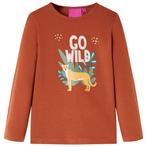 vidaXL Kindershirt met lange mouwen 104 cognackleurig, Verzenden, Nieuw