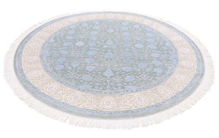 Round Tabriz Wool & Silk Carpet with Luxurious Design -, Huis en Inrichting, Stoffering | Tapijten en Kleden