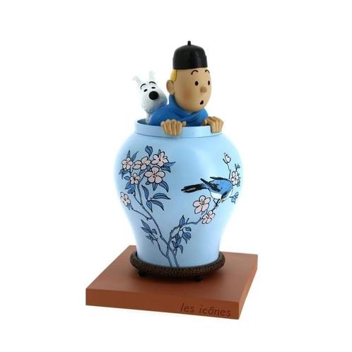 Kuifje Beeld Porseleinen Vaas 23 cm, Verzamelen, Stripfiguren, Nieuw, Ophalen of Verzenden