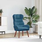 vidaXL Ontspanningsstoel Blauw 69 x 74 x 93 cm Fluweel, Huis en Inrichting, Fauteuils, Verzenden, Nieuw