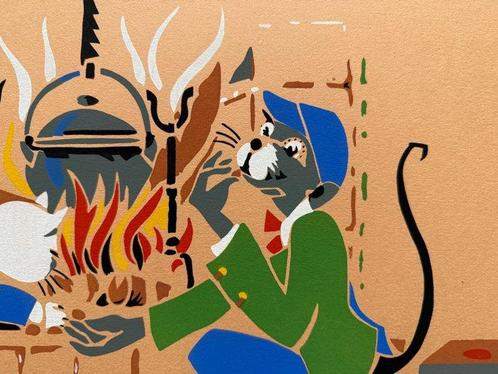 Franse school (XIX) - Le Singe et le Chat, Antiek en Kunst, Antiek | Overige Antiek