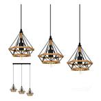 LED Hanglamp E27 bamboe 20cm | Siena, Ophalen of Verzenden, Nieuw, 50 tot 75 cm