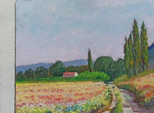 Biagio Chiesi (1954) - Country road in Tuscany, Antiek en Kunst, Kunst | Schilderijen | Klassiek