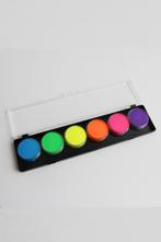 Professioneel Neon UV Schmink Palet Blacklight 6 X 10 Gr. Fl, Ophalen of Verzenden, Nieuw, Feestartikel, Carnaval