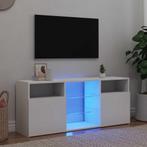 vidaXL Tv-meubel met LED-verlichting 120x30x50 cm wit, 100 tot 150 cm, Verzenden, Nieuw, Minder dan 100 cm