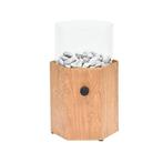 Garden Impressions Bilboa gaslantaarn hexagon - teak look, Verzenden, Nieuw