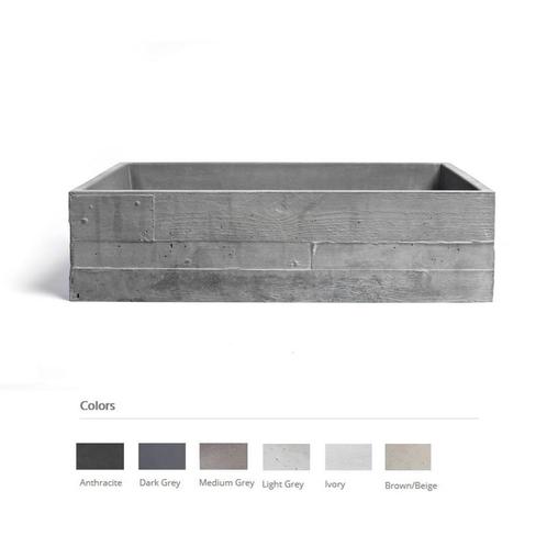 Opzet Wastafel Urbi et Orbi In Vivo Beton 60x39x16 cm, Doe-het-zelf en Verbouw, Sanitair, Overige typen, Nieuw, Ophalen of Verzenden