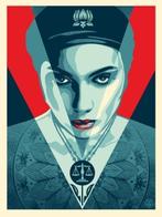 Shepard Fairey (OBEY) (1970) - Justice Woman (Red) + We The, Antiek en Kunst