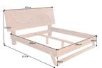 Design bed SCORPION 180x200cm bruin mangohout 3D snijwerk, Ophalen of Verzenden, Nieuw