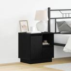 vidaXL Nachtkastjes 2 st met LEDs 50x34,5x50 cm zwart, Minder dan 45 cm, Verzenden, Nieuw, Minder dan 55 cm