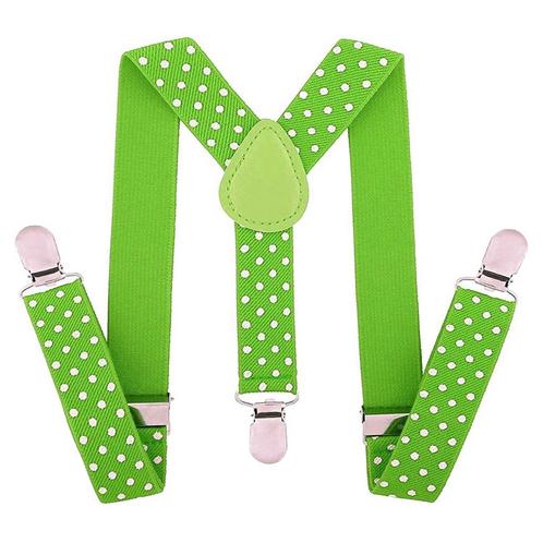 Fako Fashion® - Kinder Bretels - Stippen - 65cm - Groen, Kinderen en Baby's, Kinderkleding | Overige, Verzenden